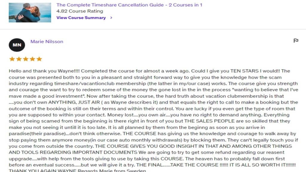 vacation club cancellation case study review