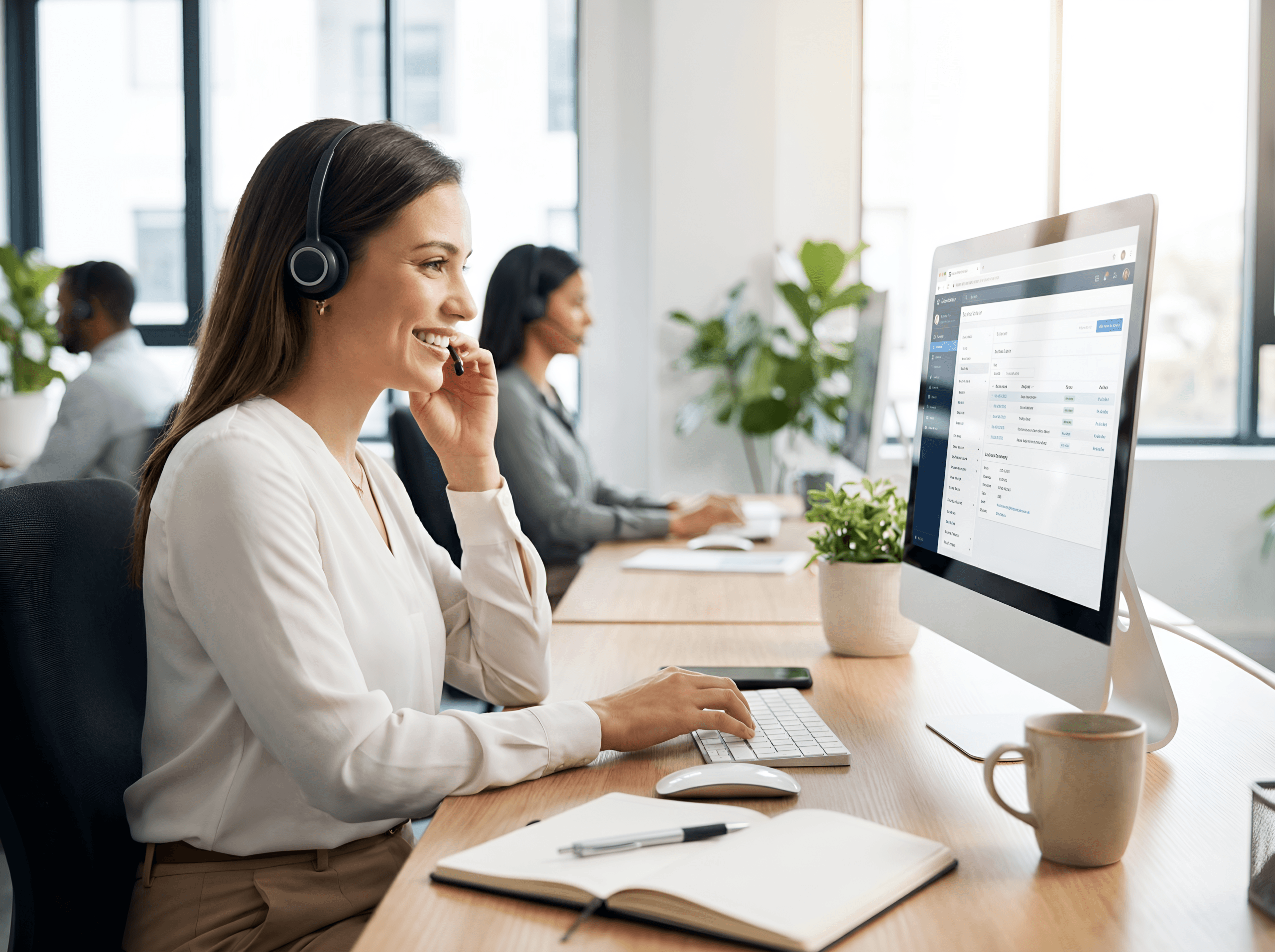 Lonestar transfer, women on telephones in office